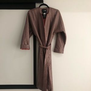 Pink/brown trench coat